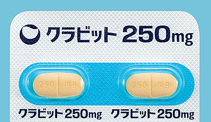 PMDA 患者用药指南中的 CRAVIT 250 mg 片和 PTP 泡罩外观